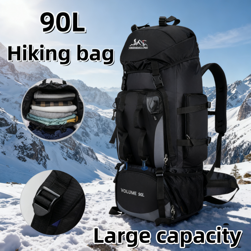 Motorcycle Gear Wardrobe - 90L Waterproof Hiking Backpack Camping Rucksack