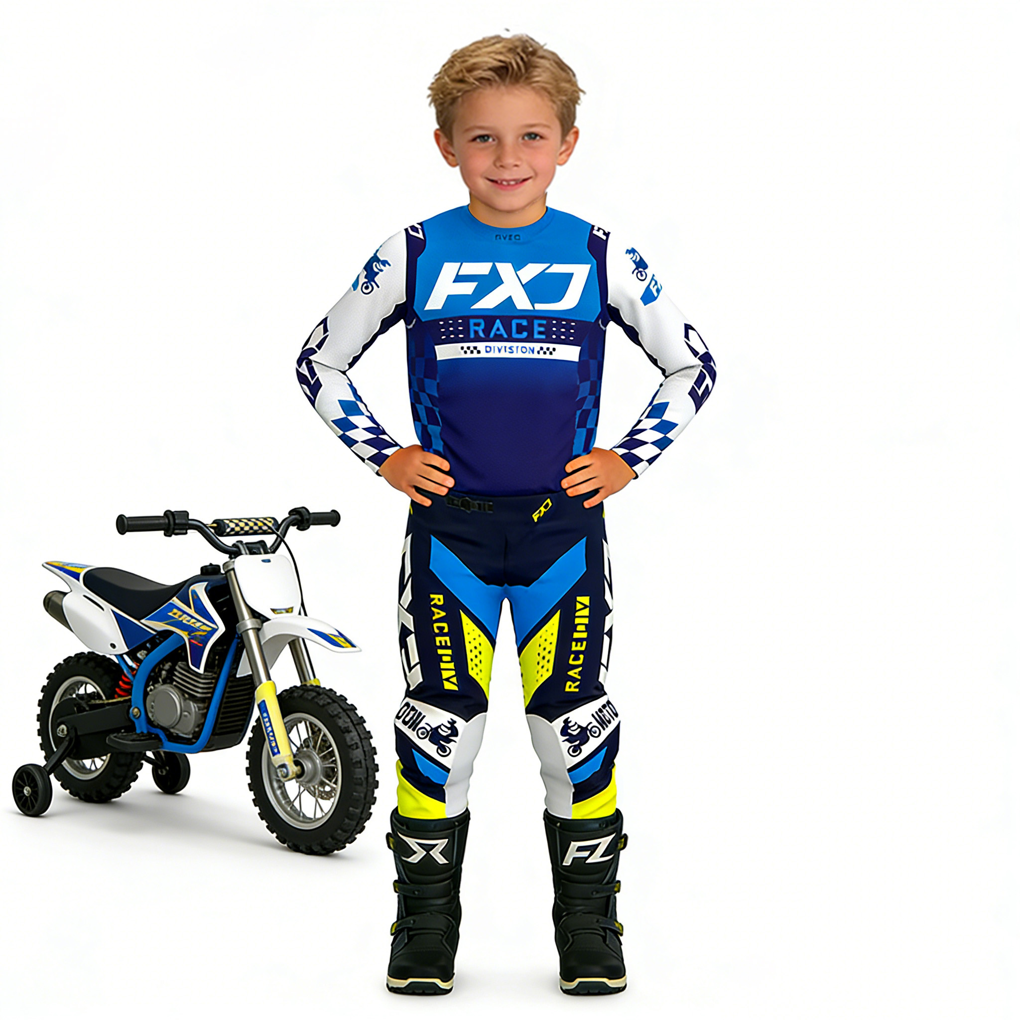 motocross child set Motorcycle - đánh giá và giá Motorcycle Gear Kids