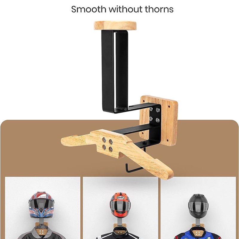 Black Walnut Helmet Holder - 2 - đánh giá và giá Motorcycle Gear Holder