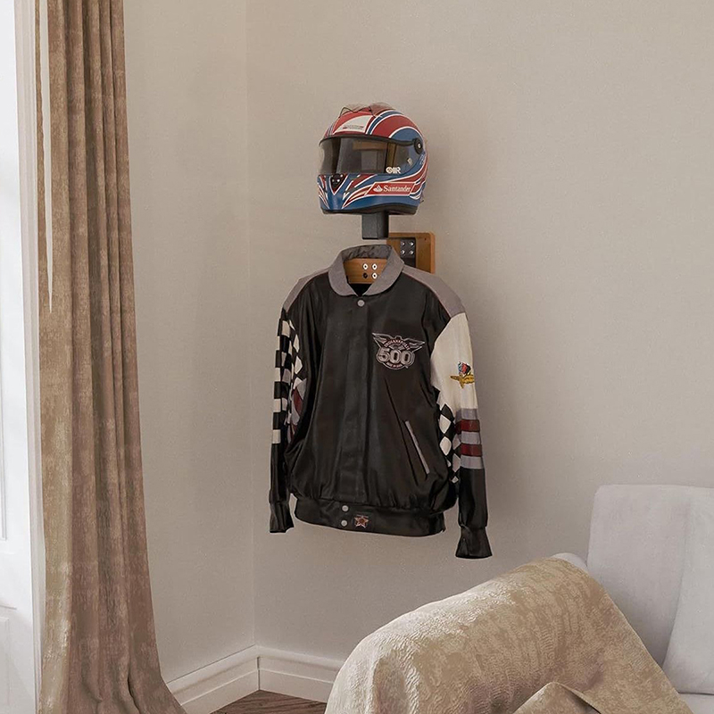 Black Walnut Helmet Holder - 2 - đánh giá và giá Motorcycle Gear Holder