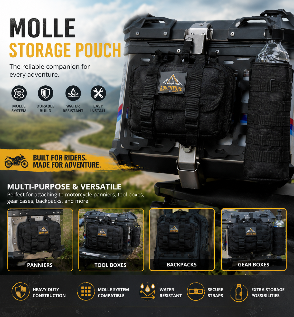 Motorcycle MOLLE Panel Front M - đánh giá và giá Motorcycle Gear Wardrobe