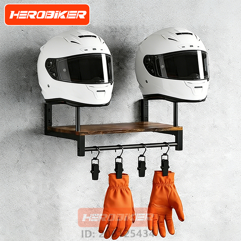 Motorcycle Helmet Wall Mount W - đánh giá và giá Motorcycle Gear Holder